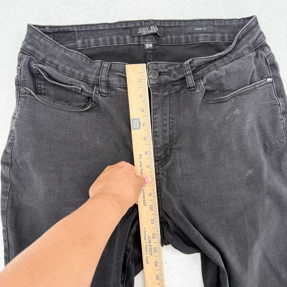 Judy Blue Black‎ Capri Fit Stretch Denim Jeans 18W JB88239 Womens Plus Size